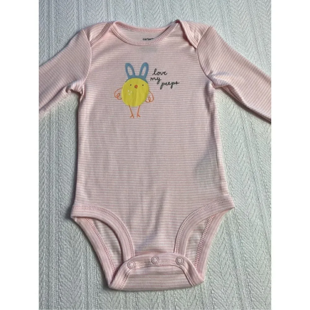 CARTER’S BABY 9M Easter Chick Bodysuit -“ LOVE MY PEEPS”